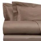 Cotton Satin Sheets Set for Double Bed Solid Color - Freesia Viadurini