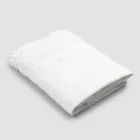 High Quality White Linen Sheet with Lace for Double Bed - Fiumana Viadurini
