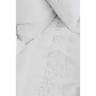 High Quality White Linen Sheet with Lace for Double Bed - Fiumana Viadurini