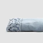 Double Bed Sheet in Linen with Poema Lace, 3 Finishes - Dulcis Viadurini