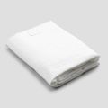 White Linen Fitted Sheet for Double Bed, Luxury Design Made in Italy - Fiumano