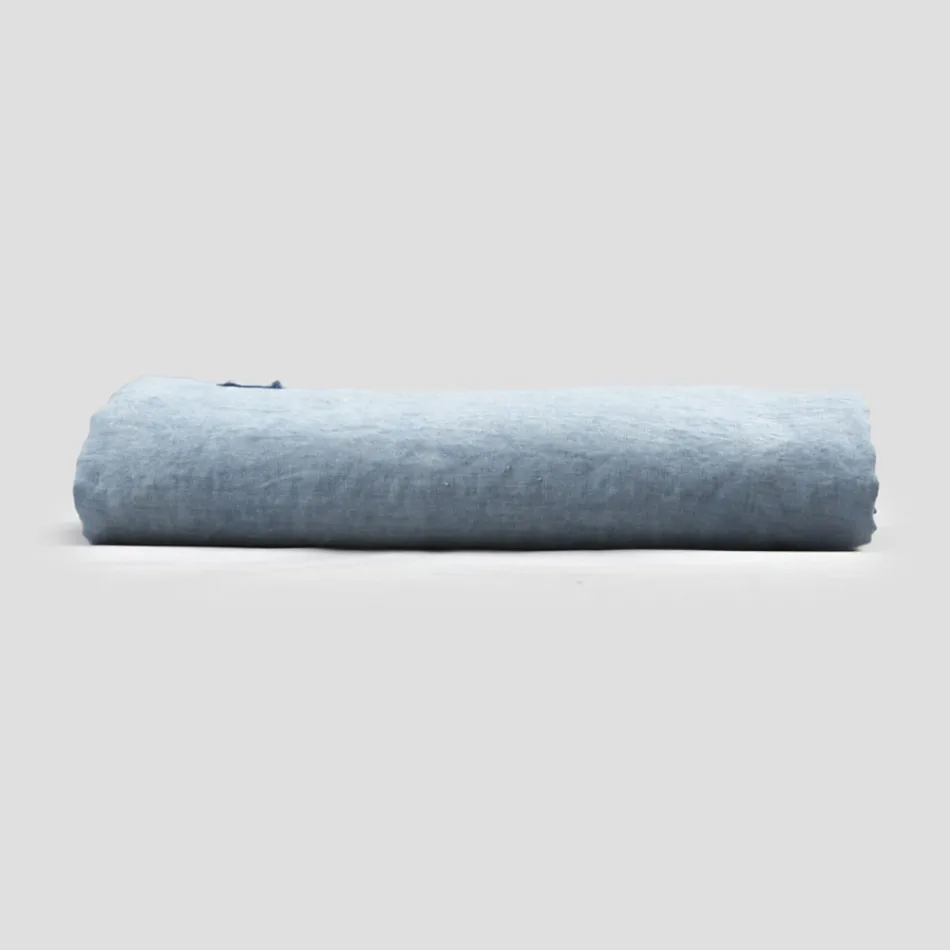 Double Fitted Sheet, Luxury Colored Linen Made in Italy - Fiumano Viadurini