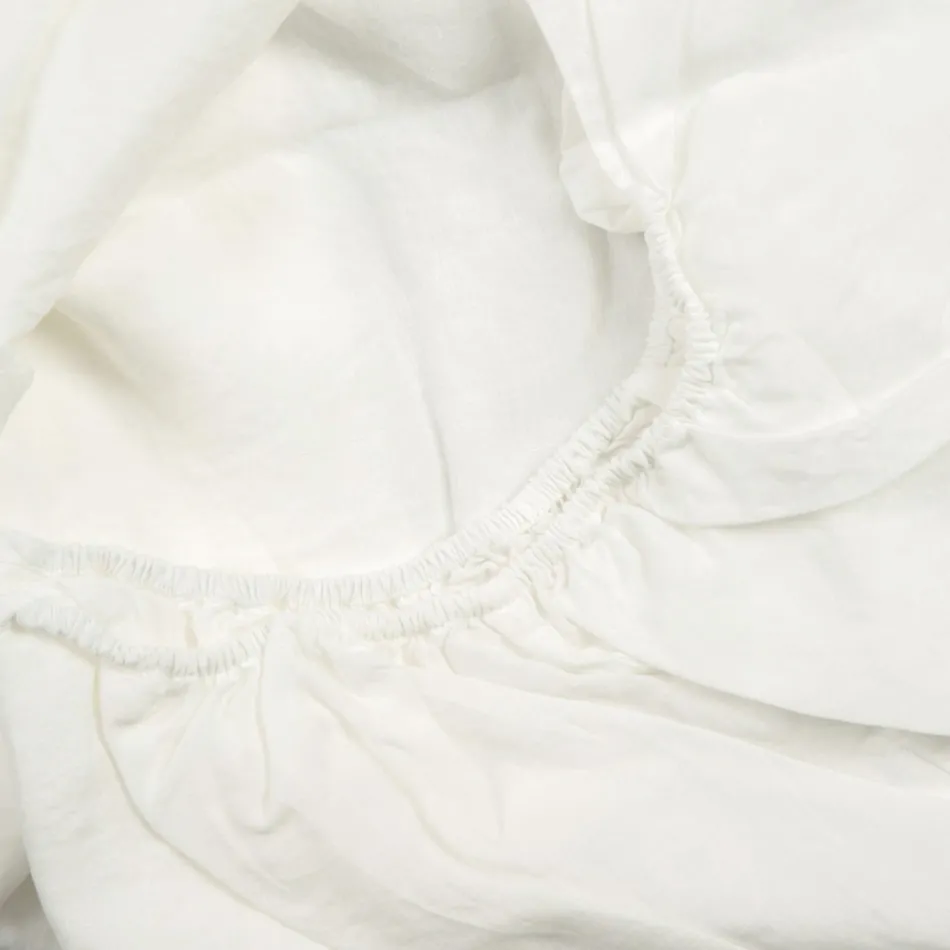 Double Fitted Sheet, Luxury Colored Linen Made in Italy - Fiumano Viadurini