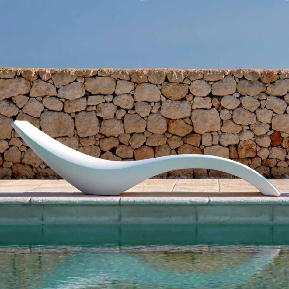 Modern Design Chaise Longue in Colored Polyethylene - Cloe by Myyour Viadurini