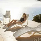 Outdoor Chaise Longue Sunbed, White or Ecru Plastic 4 Pieces - Ibiza by Vondom Viadurini