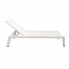 Aluminum Sunbed with Textilene Cushion, 3 Finishes - Moira Viadurini