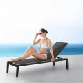 Aluminum Sunbed with Textilene Seat, 3 Finishes - Moira