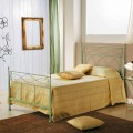 Wrought iron small double bed Gabriella, classic design, made in Italy