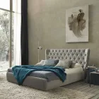 Double bed with container covered in Selene Bolzan fabric Viadurini