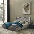 Double bed without box, contemporary design, Selene by Bolzan