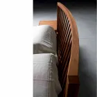 Design double bed 160x200cm with solid Alain walnut base Viadurini