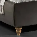 Padded double bed with storage box 160x190 / 200cm Leone Viadurini