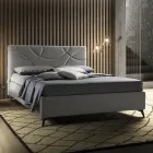 Upholstered Double Bed with Storage Box Made in Italy - Sunflower Viadurini