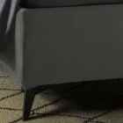 Upholstered Double Bed with Storage Box Made in Italy - Sunflower Viadurini