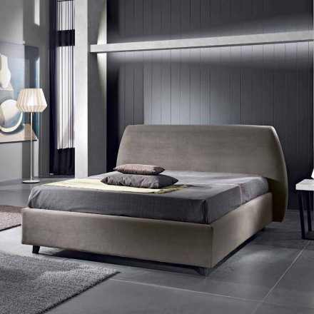 Padded double bed with modern container 160x190 / 200 Reby Viadurini