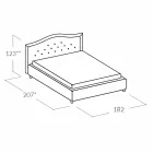 Imitation leather upholstered double bed with box 160x190 / 200 cm Agly Viadurini