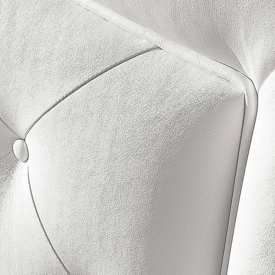 Imitation leather upholstered double bed with box 160x190 / 200 cm Agly Viadurini