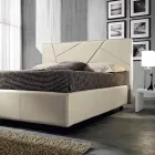 Imitation leather double bed with lift box 160x190 / 200 cm Mia Viadurini