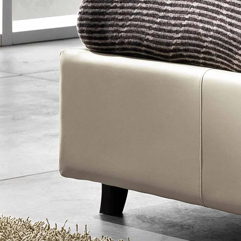 Imitation leather double bed with lift box 160x190 / 200 cm Mia Viadurini