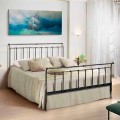 Wrought iron double bed Kate, classic design, handmade in Italy