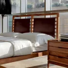 Made in Italy double bed with Didimo solid walnut base Viadurini