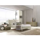Modern double bed, thin base, Iorca by Bolzan Viadurini