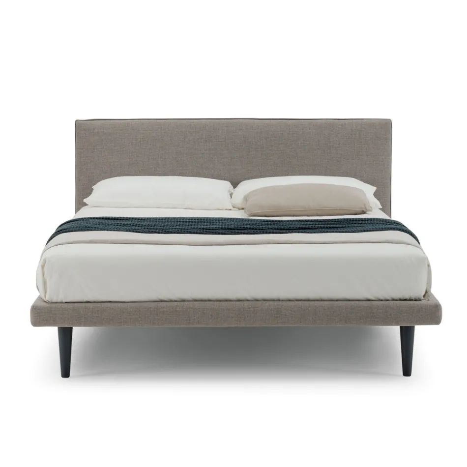 Modern design double bed, with thin base, Gaya New by Bolzan Viadurini