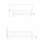 Modern double bed with thin base Gaya New by Bolzan Viadurini