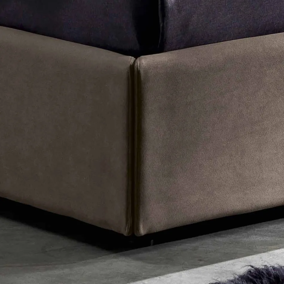 Modern double bed with storage box 160x190 / 200 cm Gin Viadurini