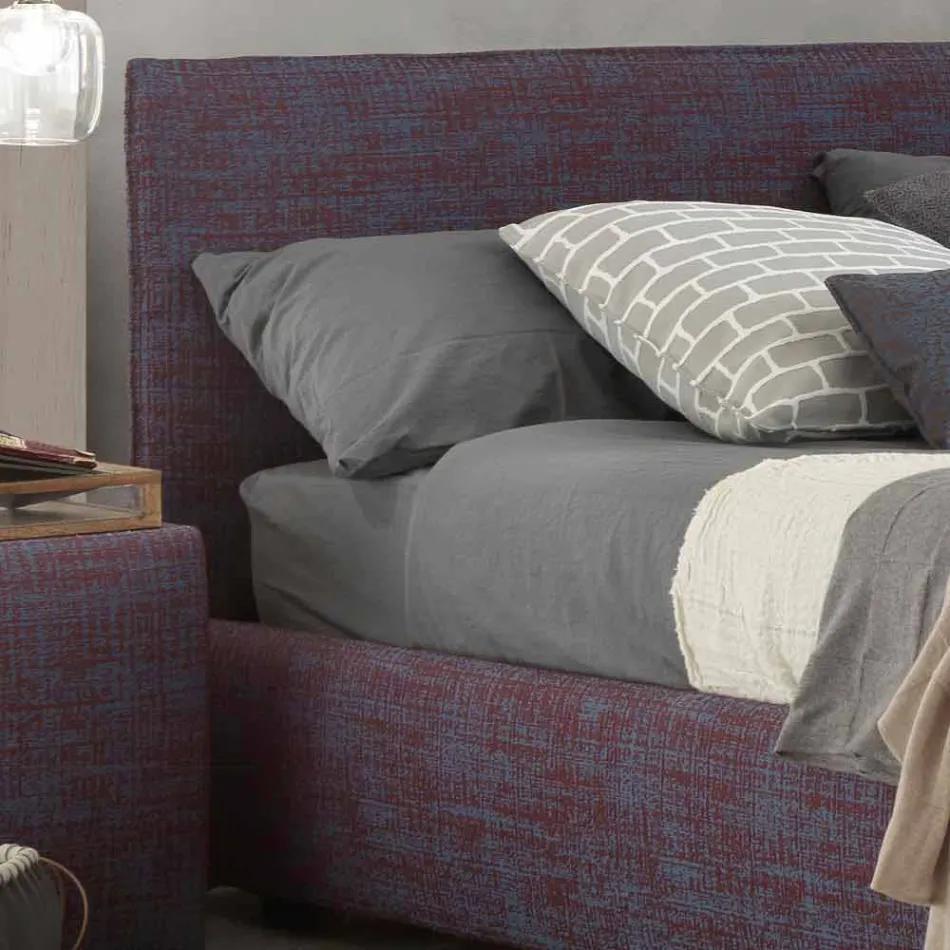 Modern double bed, with storage unit, Gaya New by Bolzan Viadurini