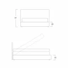 Modern double bed, with storage unit, Gaya New by Bolzan Viadurini