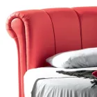 Luxury Round Modern Double Bed in Faux Leather Made in Italy - Dream Viadurini