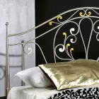 neoclassical double bed in full hand-forged iron Jessica Viadurini