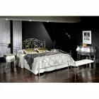 neoclassical double bed in full hand-forged iron Jessica Viadurini