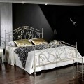 Iron double bed made of iron Jessica, classic design,handmade in Italy