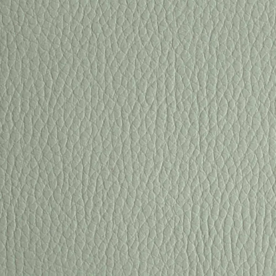 Double Bed Covered in Imitation Leather with Feet Made in Italy - Nurzio Viadurini