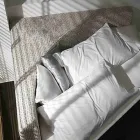 Modern Round Double Bed with Angular Headboard Made in Italy - Tima Viadurini