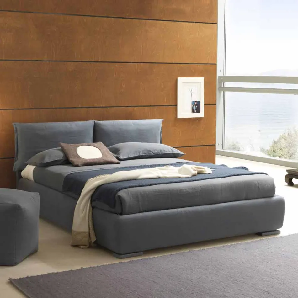 Double bed without box, contemporary design, Iorca by Bolzan Viadurini