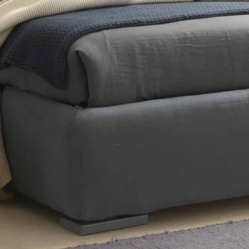 Double bed without box, contemporary design, Iorca by Bolzan Viadurini