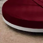 Round Double Bed Covered in Made in Italy Design Ecoleather - Vesio Viadurini