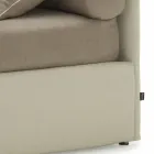 Single bed with headboard, iron and wood structure Line by Bolzan Viadurini