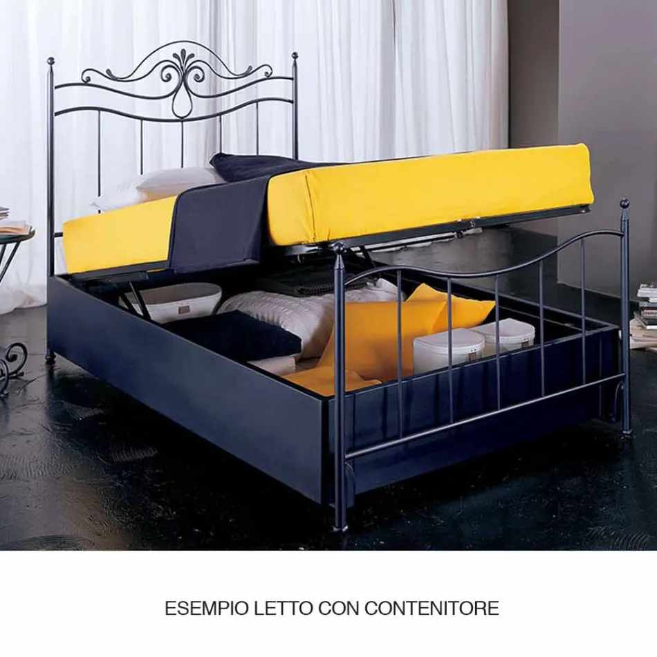 Single Bed in Wrought Iron Ares Viadurini