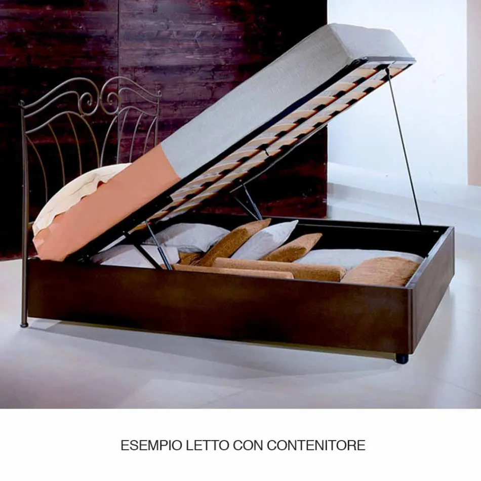 Single Bed in Wrought Iron Ares Viadurini