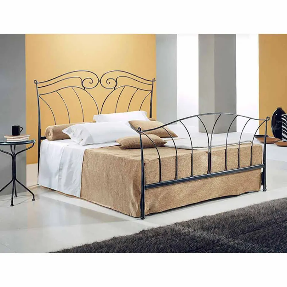 Single Bed in Wrought Iron Neptune Viadurini