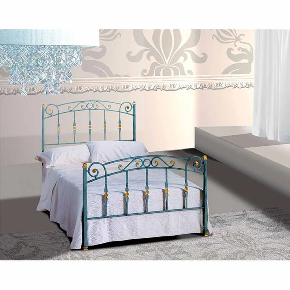 A bed and a Half Square Wrought Iron Diamond Viadurini