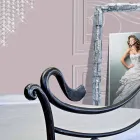 A bed and a Half Square Wrought Iron Febo Viadurini