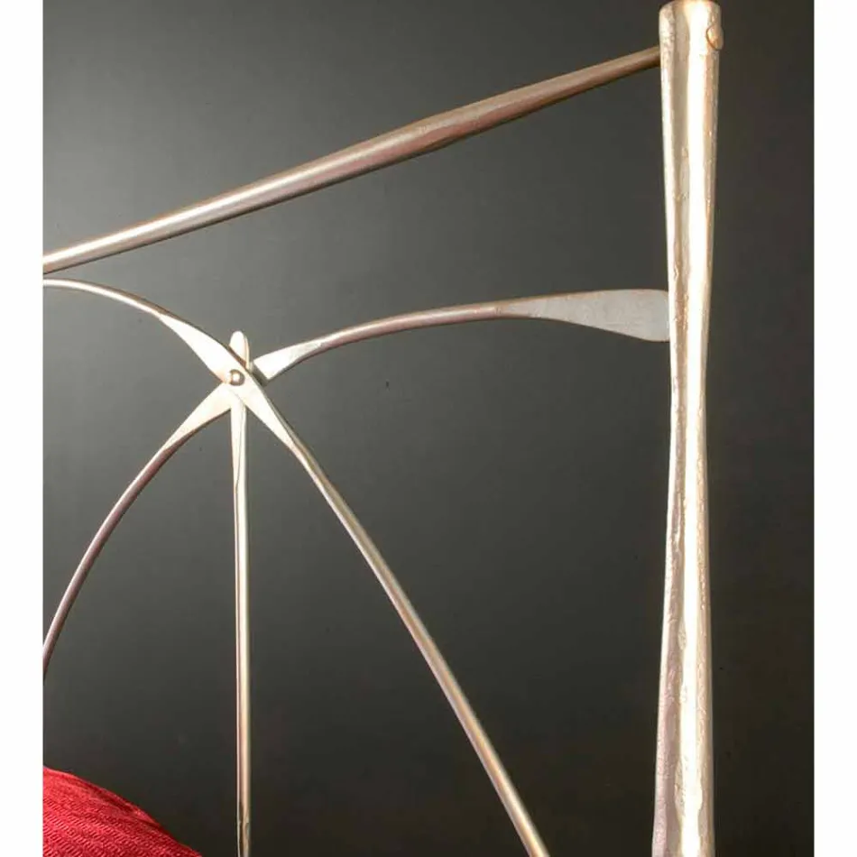 A bed and a Half Square Wrought Iron Persephone Viadurini