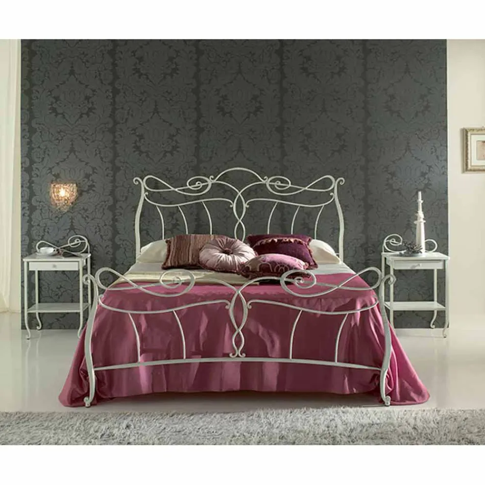A bed and a Half Square Wrought Iron Venus Viadurini