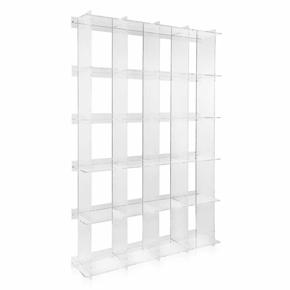 Contemporary plexiglass wall-hung modern design bookcase Sfera4 Viadurini