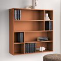 Designer Wall Bookcase in Melamine in Various Colors Made in Italy - Kea